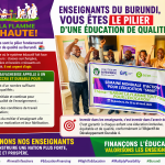 Les enseignants sont le pilier fondamental d’une éducation de qualité au Burundi. 🇧🇮📚