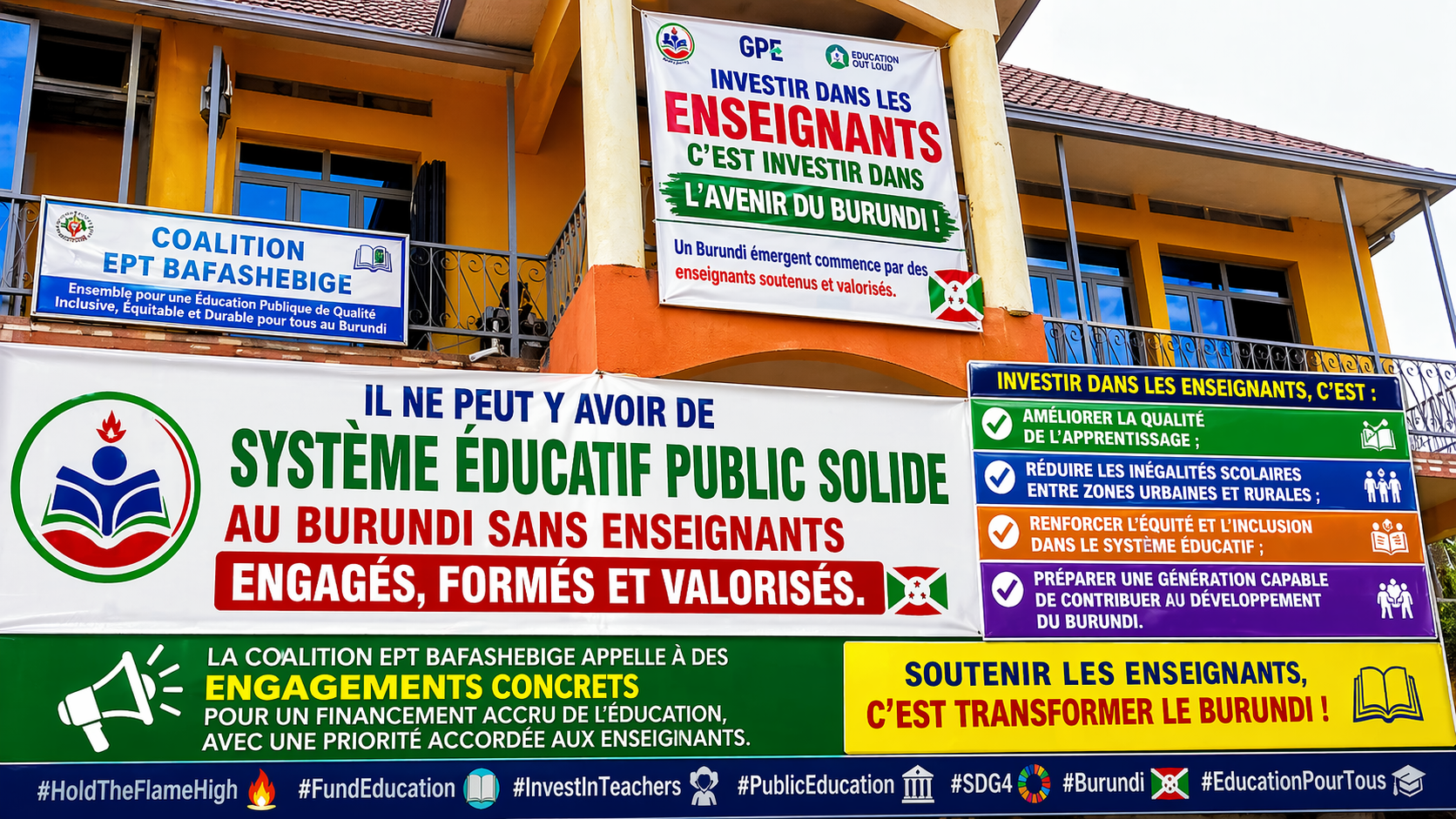 Il ne peut y avoir de système éducatif public solide au Burundi sans enseignants engagés, formés et valorisés. 🇧🇮📚