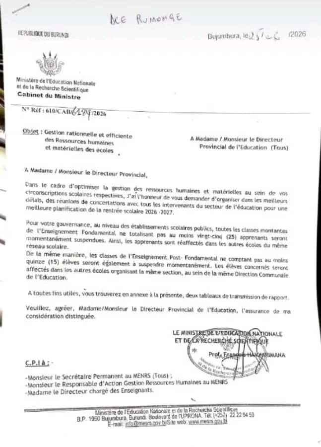 Déclaration de la Coalition Éducation pour Tous « BAFASHEBIGE » Face à la fermeture des classes à faible effectif : la qualité de l’éducation doit rester la priorité !
