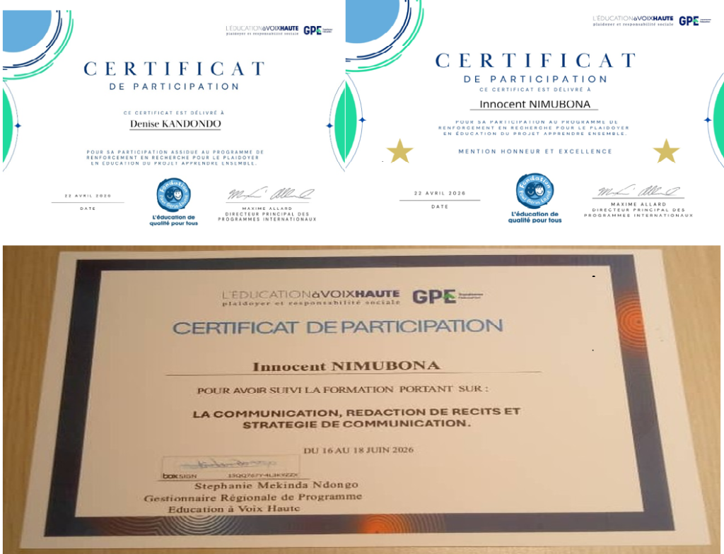 Renforcement des capacités techniques du Secrétariat technique de la Coalition EPT BAFASHEBIGE grâce à l&rsquo;appui du Partenariat mondial pour l&rsquo;éducation (GPE) à travers le programme Education Out Loud (EOL), géré par Oxfam Danemark