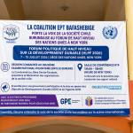 La Coalition EPT BAFASHEBIGE porte la voix de la société civile burundaise au Forum de haut niveau des Nations Unies à New York
