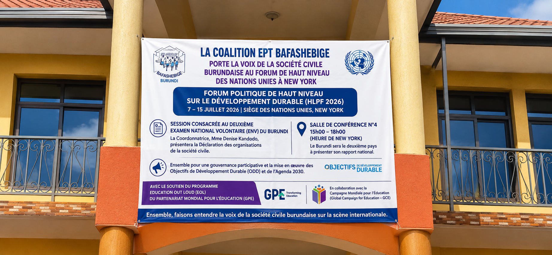 La Coalition EPT BAFASHEBIGE porte la voix de la société civile burundaise au Forum de haut niveau des Nations Unies à New York